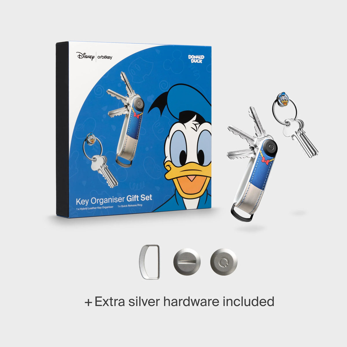 Disney | Orbitkey Donald Duck Hybrid Leather Key Organizer + Ring v2 Kit