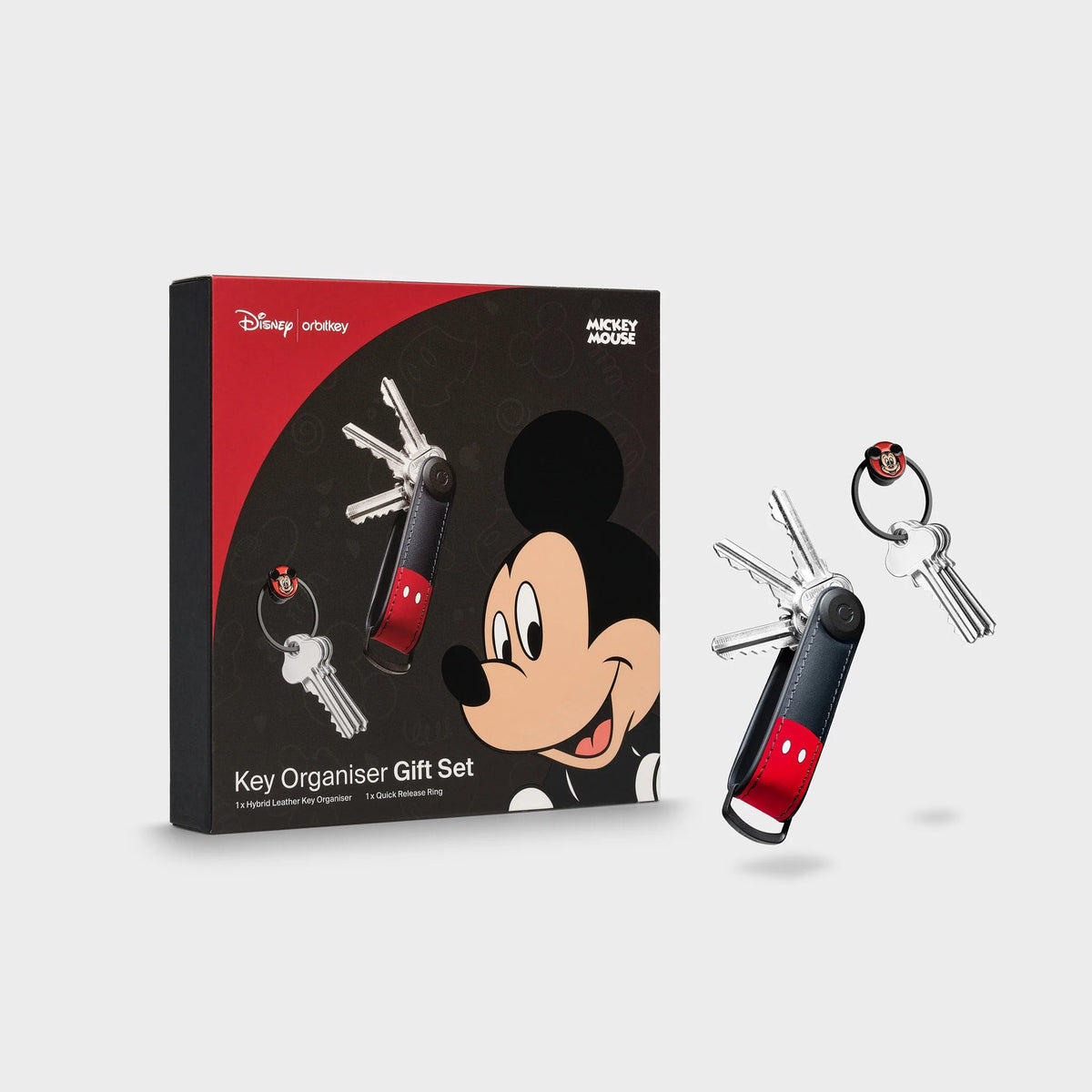 Disney | Orbitkey Mickey Mouse Hybrid Leather Key Organizer + Ring v2 Kit