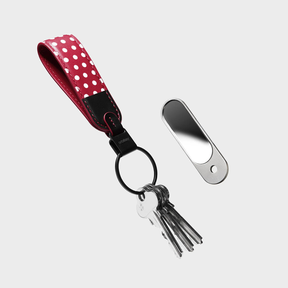 Disney | Orbitkey Minnie Mouse Loop Keychain + Nail File & Mirror Kit